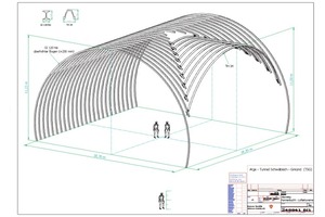  3  3-D presentation of the special steel structure consisting of GI and TH profiles 