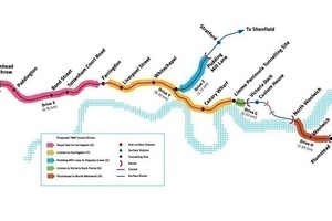  Diagram of the completed crossrail tunnelling operations 