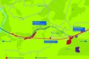  Lageplan des neuen Rosshäuserntunnels 