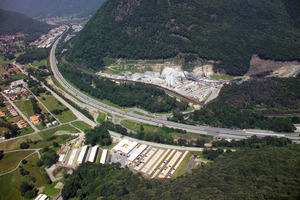  Luftaufnahme der Baustelle Sigirino 