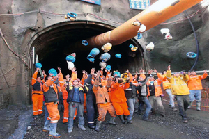  Tunnel breakthrough celebrated on February 24, 2013 