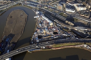  After breaking through at Stepney Green TBM Ellie will start her next journey towards Victoria Dock Portal from the Limmo Peninsula (above) 