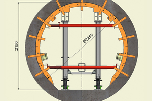  Cross section section through the tunnel. 