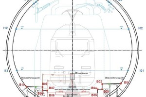  Tunnel profile with point definition for documenting the geometry 