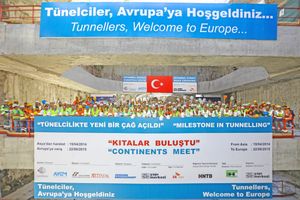  On August 22 the tunnellers could celebrate the breakthrough of Istanbul’s Eurasia Tunnel on the European side. The successfully completed drive marks new feasibility standards in tunnel construction 