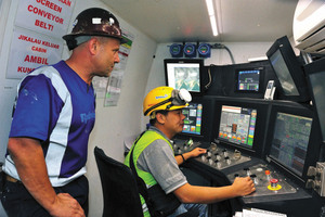  Operator’s cabs with touch screens and extensive monitoring software enabled operators to analyze trends in machine performance
 