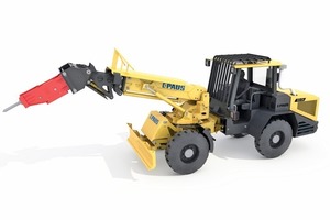  Paus 853 S8: compact dimensions and low service weight cater for manoeuvrability and flexibility. Its great mobility increases productivity and thus represents a major advantage over scaling with a crawler-mounted vehicle 