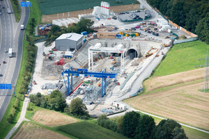  Construction pit for the Filder Tunnel in Stuttgart 