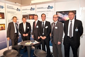  From left to right: members of the STUVA board (Schließler, Ziegler, Morgen on the far right) obtain details of the SOLIT2 project at the 2011 STUVA Conference from partners in the consortium (Leucker, Kratzmeier, Rothe) 