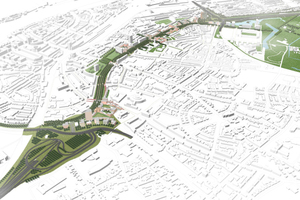  The urban part-section of the Dutch A2 motorway through Maastricht is due to run underground from late 2016 between the hubs Geusselt (above) and Europaplein (below) over a distance of roughly 2.3 km 