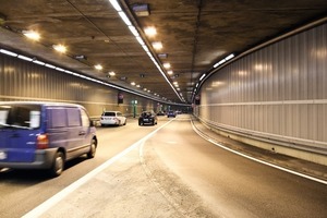  2 Blick in den Richard-Strauss-Tunnel in München mit täglich 90 000 Fahrzeugen – gut beleuchtet 