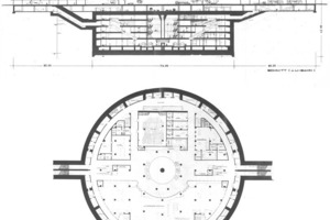  2 The prize-winning design for a large perfectly cylindrical caisson multipurpose structure to be used for transport, industry and civil defence. (Design: Dipl.-Ing. H. Will [3] 