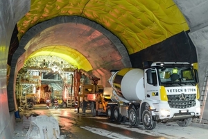  Küblistunnel: Alternierendes Betonieren der Innenringe in 10 m langen Sektionen 