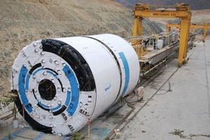  The TBM came equipped with 20-inch back-loading disc cutters for hard rock conditions, and a 360 degree probe drill 