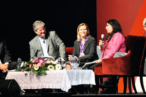  Podiumsdiskussion über die Planungen zur Nutzung des unterirdischen Raumes (hier im Bild v. l. n. r. Knights, Admiraal, Cornaro, Suri, Palisse) 