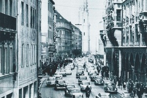  5 Urban designing through relocating traffic in tunnels (City of Munich) taking the example of the Munich Weinstraße: on the left prior to tunnel construction, on the right thereafter 