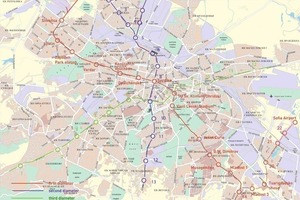  Plan des U-Bahnnetzes in Sofia  