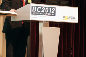  Prof. Konrad Bergmeister, BBT SE board, University of Vienna at the 2012 Brenner Congress at Innsbruck 