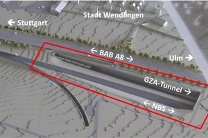  7	West model area of the Albvorland Tunnel 