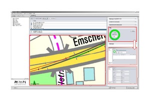  Display of already installed segment rings with colour coding of the installation state and quick overview of the rings marked in the map with display of defects on the segment. Display of further data about the segments and the rings is available in further windows 