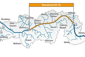  Einzugsgebiet der Emscher und Bauabschnitt 30 