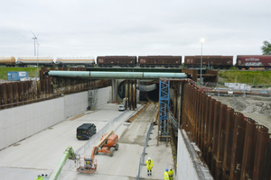  East ramp structure with launching shaft in construction state  