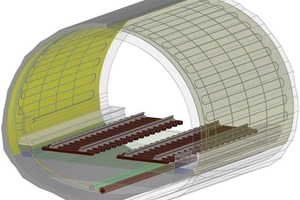  4 Energieblock im Fasanenhoftunnel: Absorberleitungen zwischen Innen- und Außenschale, Zuleitung zur Hauptleitung in der Sohle [5] 