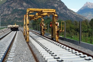  5 Track construction on the open route South near Biasca 