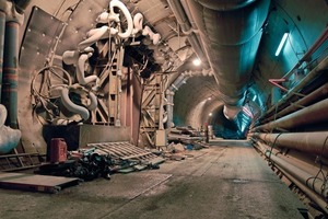  Tunnel Nord im Bereich des Querschlags 2, in dem Aushubarbeiten stattfinden 