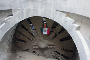  Work in progress: The TBM has reached an inflow duct 