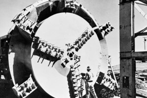  In 1952, James S. Robbins developed the first modern tunnel boring machine for the Oahe Dam Project in South Dakota, USA 