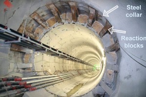  Bracing for EPBM start in underground station consisted of a steel collar and reaction blocks 