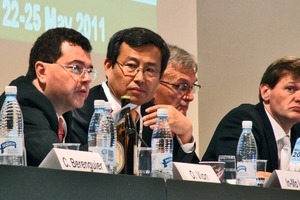  ITA General Assembly (from l. to r. Olivier Vion, In-Mo Lee, Martin Knights. Markus Thewes) 