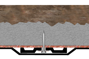  Fixing the tunnel waterproofing membrane with rondelle 