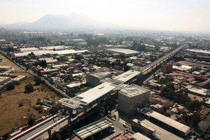  Aerial photo of a surface Metro station 