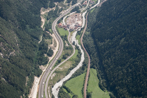 Das Baulos Eisackunterquerung bildet den südlichsten Abschnitt des Brenner Basistunnels in der Nähe von Franzensfeste 