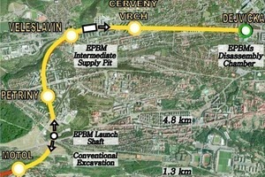 Metro V.A. will add to operation 4 new stations and 6.1 km of tunnels to the existing Prague subway 
