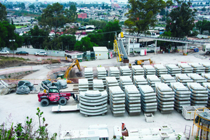  Segment and muck storage at the small jobsite is in close completion for space | 