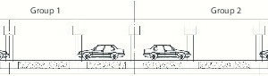  	Cross section of underground parking lot 