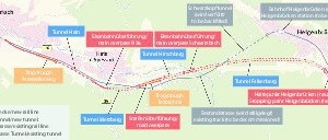  	Alignment of the Schwarzkopftunnel bypass 