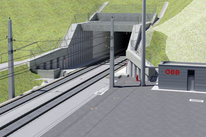  Tunnelkette St. Kanzian: Visualisierung Portal Tunnel Srejach 