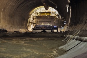  Verbindungstunnel Hemus, wo derzeit die Sohle betoniert wird 