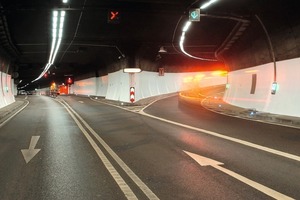  The Heslach tunnel built in the 1980s was upgraded with safety features such as lighting, fire protection and loudspeakers systems as well as a new tunnel wall coating. 