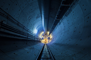  Out of the altogether almost 20 km underground section of the Filder Tunnel between the Filder Plain and the future main station, almost 6.5 km have been driven so far  