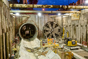  TBM Ellie breaks through in Victoria Dock Portal at the end of October 2014 