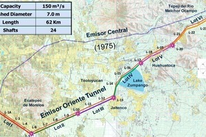  General plan of the Emisor Oriente project 