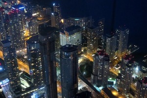  View from the CN Tower: Toronto’s financial district at night 