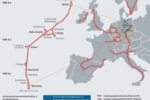  2 Zuordnung des Verkehrsprojekts VDE 8 im transeuropäischen Eisenbahnnetz 