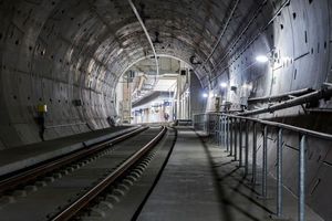  Fertiger Tunnelabschnitt am Leipziger Hauptbahnhof 