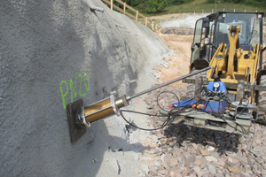  6)	Tensile test for soil nailing analysis in the area of the Tunnel Hain
 